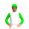 White, Lime Diamond, Sleeves And Cap