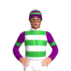 White, Green Hoops, Purple Sleeves, Green Armbands, Hooped Cap
