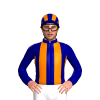 Navy Blue, Orange Stripes, Striped Cap
