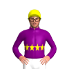 Purple, Yellow Star Band, Stars On Sleeves, Yellow Cap