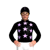 Black, Mauve Four Stars, Seams Cap