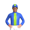 ROYAL BLUE, YELLOW GREEN STRIPE, ROYAL BLUE CAP, YELLOW GREEN STRIPE