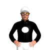 BLACK, WHITE DISC,CAP