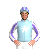 LIGHT BLUE, WHITE STAR, MEDIUM PURPLE SLEEVES, WHITE STRIPES, LIGHT BLUE CAP, MEDIUM PURPLE STRIPES 