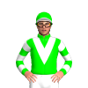 LIME,WHITE VEE,LIME SLEEVES,WHITE HOOPS ,WHITE PEAK