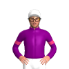 PURPLE, PINK ARMBANDS, White cap