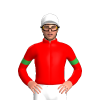 RED, GREEN ARMBANDS, White cap