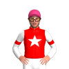 RED, WHITE STAR, WHITE SLEEVES, RED ARMBANDS, Pink cap