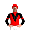 RED, BLACK VEE, SLEEVES, RED ARMBAND, Red cap