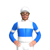 WHITE, BLUE BAND, SLEEVES, WHITE ARMBAND, White cap