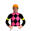 BLACK,PINK DIAMOND CHECKS,BLACK SLEEVES,YELLOW ARMBANDS,PINK COLLAR, Orange cap