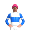 WHITE, BLUE BAND, SLEEVES, WHITE ARMBAND, Pink cap