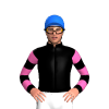 BLACK, HOT PINK FIVE STARS, HOT PINK HOOPS SLEEVES, Blue cap