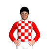 WHITE, RED CHECKS, RED SLEEVES, Black cap