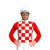 WHITE, RED CHECKS, RED SLEEVES, White cap