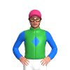 GREEN, BLUE DIAMOND BAND, BLUE SLEEVES, Pink cap