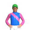 BLUE, HOT PINK RIGHT SASH, SLEEVES,PINK CAP