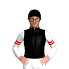 BLACK, WHITE FIVE STARS, SLEEVES, RED DOUBLE ARMBAND, Black cap