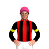 RED,BLACK STRIPES, SLEEVES, YELLOW ARMBANDS, Pink cap