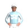 LIGHT BLUE ,WHITE TWO ZIGZAG CHEVRON,WHTE SLEEVES, LIGHT BLUE STRIPES, White cap