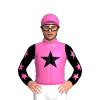 Hot Pink, Black Star, Sleeves, Hot Pink Stars
