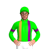 Lime, Purple And Gold Braces And Armbands