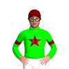 Lime, Maroon Star, Armbands And Cap