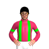 Cerise, Lime Braces And Armbands, Black Cap