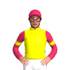 Yellow, Cerise Sleeves, Yellow Armbands, Cerise Cap