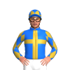 Blue, Gold Cross, Diamonds Sleeves And Cap
