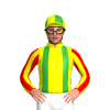 Yellow, Green Braces, Red Striped Sleeves, Yellow And Green Quartered Cap
