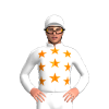 White, Orange Stars