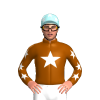 Brown, White Star, Pale Blue With White Stars Sleeves And Cap