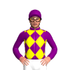Purple, Yellow Diamonds, Purple Cap