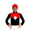 Black And Red Halves, White Diamond Band, Red Cap