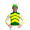 Dark Green, Yellow Chevrons, White Sleeves With Yellow Stars, Green Cap With Yellow Stars