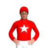 Red, White Star And Pom Pom