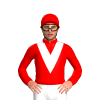 Red With White V