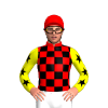 Red And Black Checks, Yellow And Black Stars Sleeves