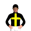 Black, Yellow Cross And Amazing Grace Logo