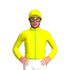 Yellow, Lime Green Seams, Yellow Cap With Black GB Logo