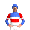 Royal Blue, Red Halves, White Band, Royal Blue And Red Halves Sleeves, White Armbands