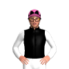 Black, Hot Pink Five Diamonds, White Sleeves, Black Three Diamonds, Hot Pink Cap, Black Diamonds