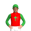 Red, Green Celtic Cross, Green Sleeves And Cap