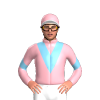 LIGHT PINK, SKY BLUE VEE, CHEVRON SLEEVES, LIGHT PINK CAP, LIGHT BLUE ZIGZAG CHEVRON,WHITE PEAK