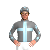 GRAY,LIGHT BLUE CROSS,LIGHT BLUE STARS SLEEVES, STARS CAP