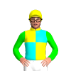 YELLOW, TURQUOISE BLUE QUARTERS, LIME SLEEVES