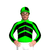 LIME, BLACK CHEVRONS, BLACK STRIPES SLEEVES, LIME CAP, BLACK QUARTERS