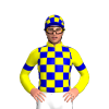YELLOW,MEDIUM BLUE CHECKS,YELLOW SLEEVES,MEDIUM BLUE ARMBANDS,CAP,YELLOW CHECKS