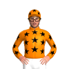 ORANGE, BLACK STARS, STARS SLEEVES, STARS CAP